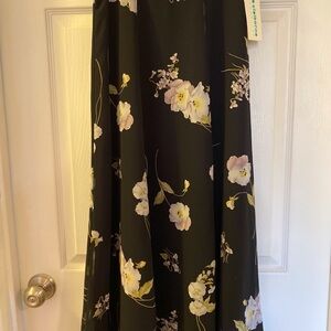 Liz Claiborne Black and White Maxi A-Line Skirt